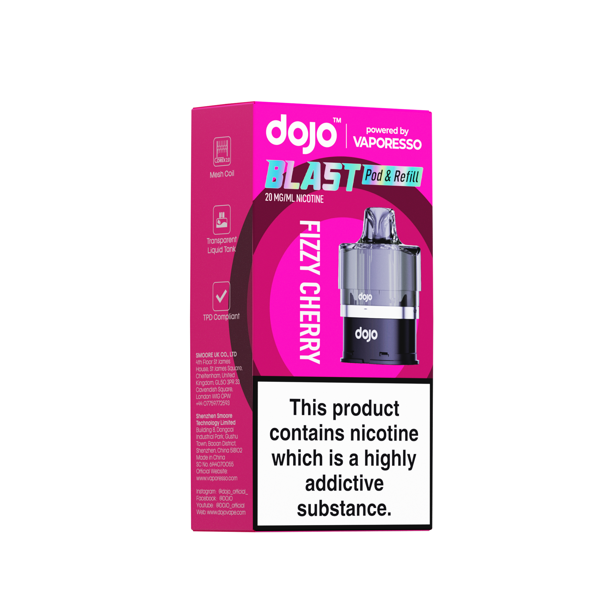 Vaporesso, Dojo - BLAST6000 Pre-filled Pod - Fizzy Cherry
